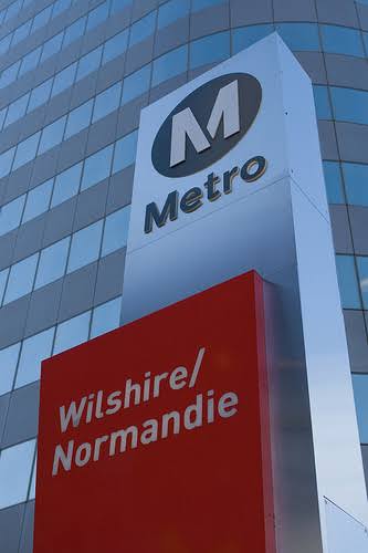Metro light rail station sign